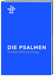 Blaues Buchcover mit weißem Lebensbaum-Symbol oben links. In weißer und goldener Schrift der Titel: „Die Psalmen – Einheitsübersetzung“.