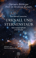 Buchcover mit einem farbigen Weltraummotiv, das leuchtende Nebel, Sterne und dunkle Wolken zeigt. Im oberen Bereich stehen die Namen zweier Autoren. Darunter folgt der Titel in großen, weißen Buchstaben, gefolgt von einem Untertitel. Im unteren Bereich wird ein Vorwort von einer weiteren Person angekündigt. Das Design vermittelt einen wissenschaftlichen und kosmischen Eindruck.