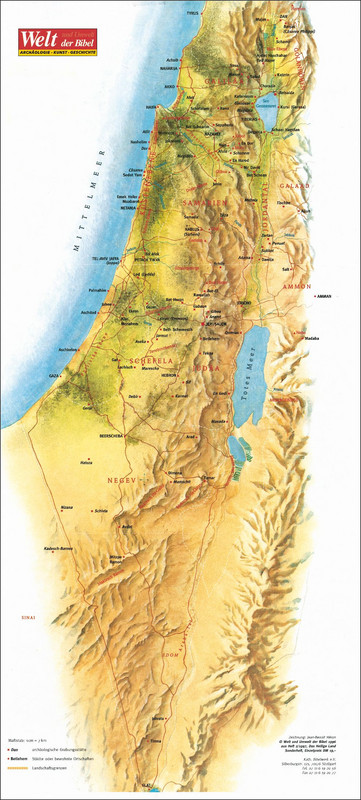 Landkarte israel zur zeit jesu für kinder